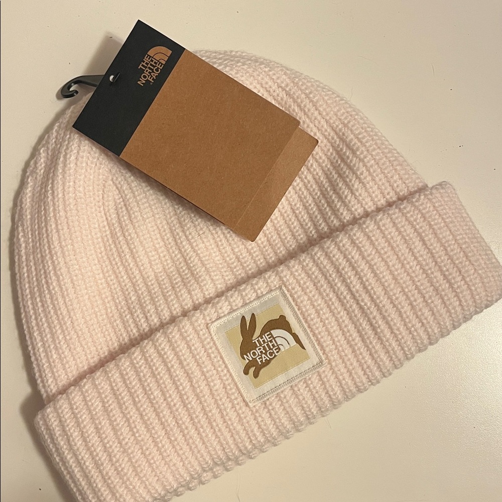 The North Face Light Pink Knit Beanie